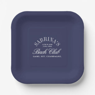 Plato De Papel Despedida de soltera Vintage Navy Country Club