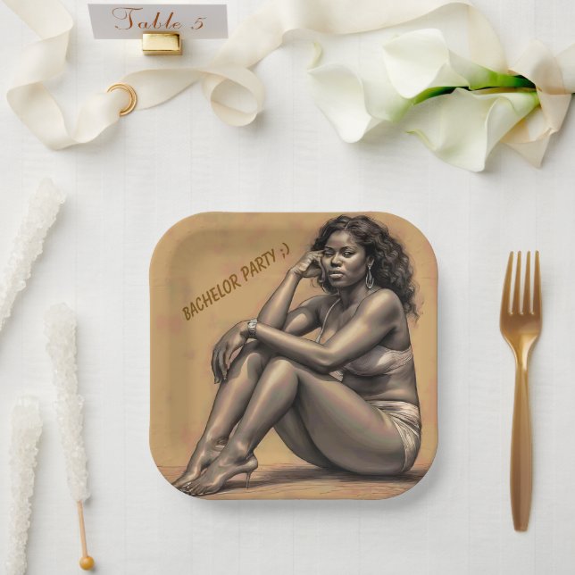 PLATO DE PAPEL DESPEDIDA DE SOLTERO (Boda)