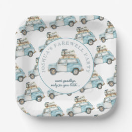 Plato De Papel Despedida Grad Cute Car fuera Fiesta
