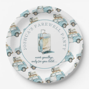 Plato De Papel Despedida Grad Cute Car fuera Fiesta