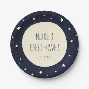 Plato De Papel Destellan Pequeña Estrella Cielo Estrellado Shower