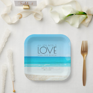 Plato De Papel Destination Beach Wedding