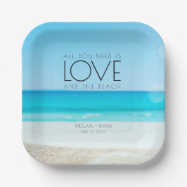 Plato De Papel Destination Beach Wedding