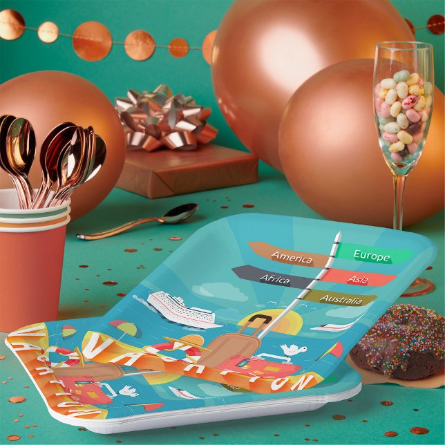 Plato De Papel Destinos de vacaciones (Subido por el creador)