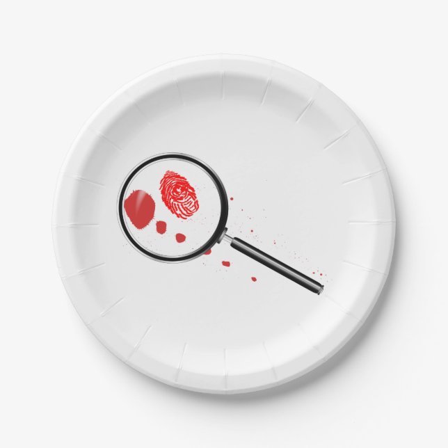 Plato De Papel Detección de vidrio de aumento (Anverso)