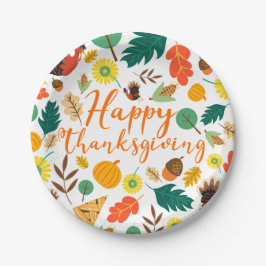 Plato De Papel Día de Acción de Gracias