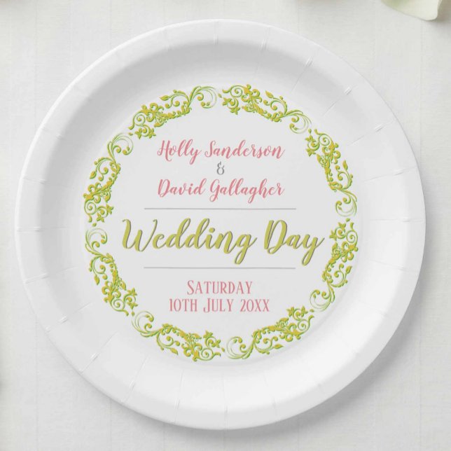 Plato De Papel Día de Boda Conmemorativo (Subido por el creador)