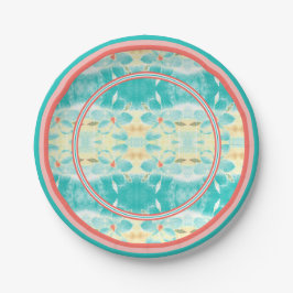 Plato De Papel Día De Boda Florida En