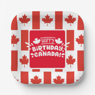 Plato De Papel Día de Canadá