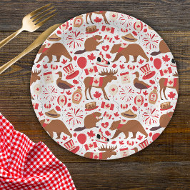 Plato De Papel Día de Canadá