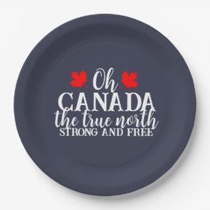 Plato De Papel Día de Canadá