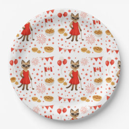 Plato De Papel Día de Canadá temática para golfistas que aman gat