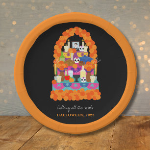 Plato De Papel Día de la fiesta de halloween muerta