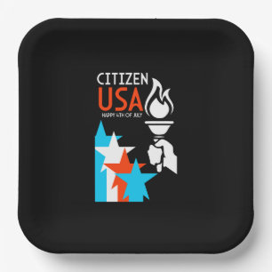 Plato De Papel Día de la Independencia de Estados Unidos