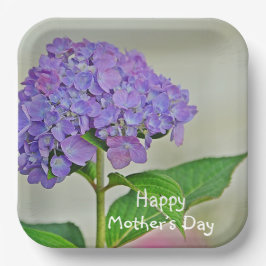 Plato De Papel Día de la Madre de Hydrangea