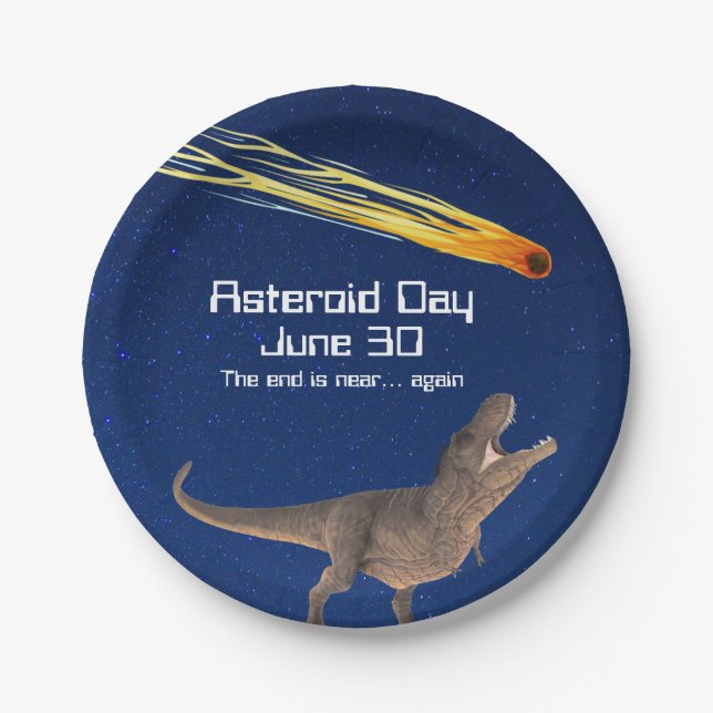 Plato De Papel Día de los Asteroides 30 de junio (Anverso)