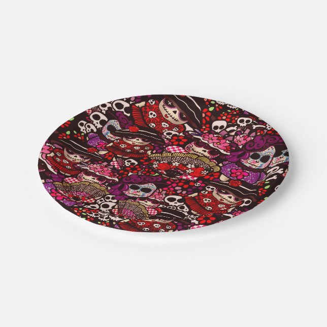 Plato De Papel Día de los muertos