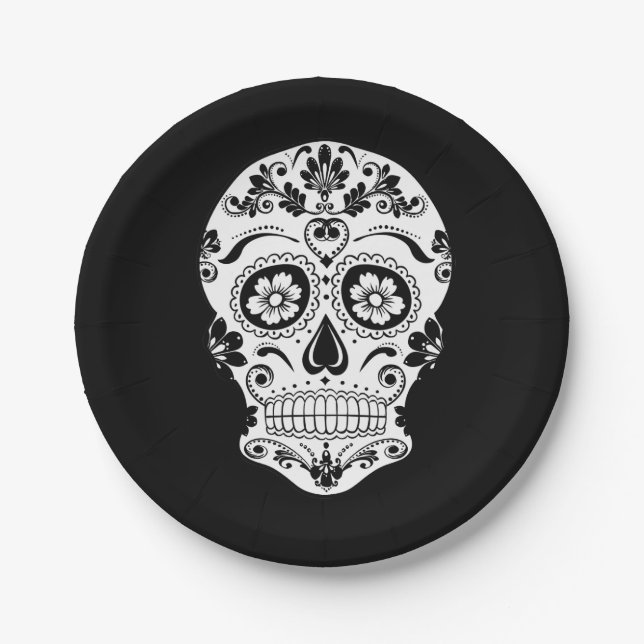 PLATO DE PAPEL DÍA DE LOS MUERTOS 1 (Anverso)