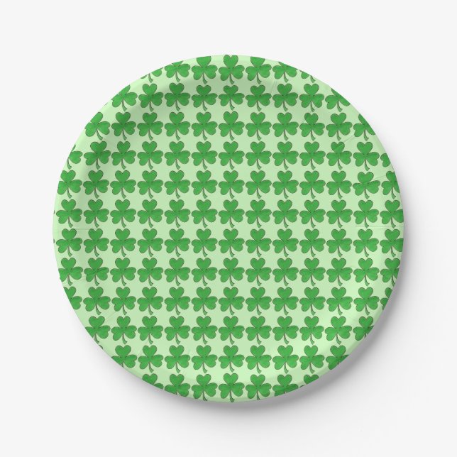 Plato De Papel Día de San Patricio (Anverso)