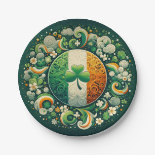 Plato De Papel Día de San Patricio/Irlanda/Irlanda
