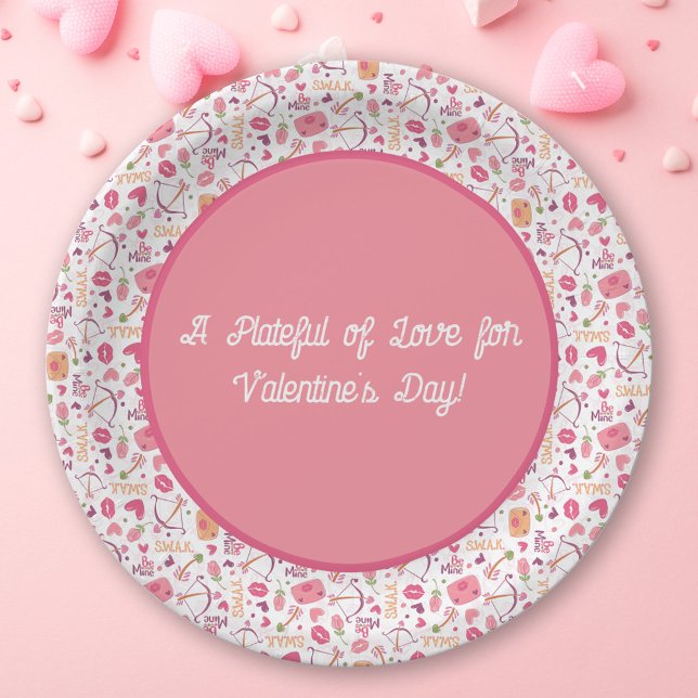 Plato De Papel Día de San Valentín de corte (Subido por el creador)