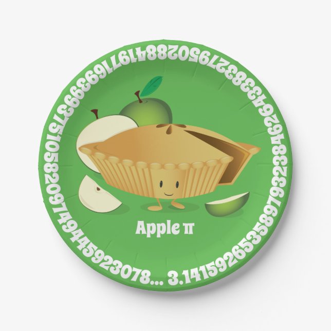 Plato De Papel Día del Apple Pi | Placa de papel (Anverso)