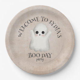 Plato De Papel Día del Boo Kawaii Ghost Halloween Cumpleaños