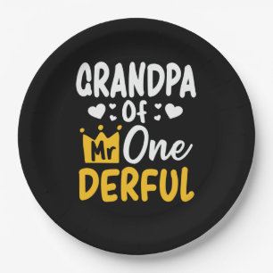 Plato De Papel Día del padre Abuelo del Sr. Onemaravilloso prim