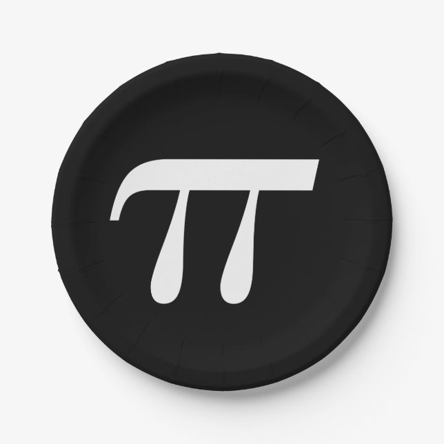 Plato De Papel Día del pi (Anverso)