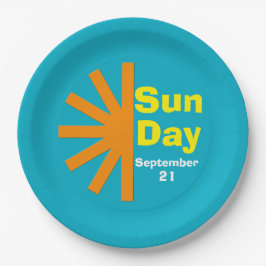 Plato De Papel Día Del Sol Para La Energía Solar