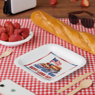 Plato De Papel Día del trabajo