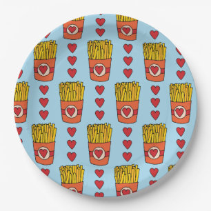 Plato De Papel Día feroz estoy enamorado Personalizado Punny Fr