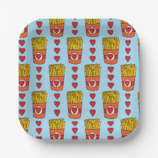 Plato De Papel Día feroz estoy enamorado | Personalizado Punny Fr