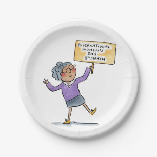 Plato De Papel Día Internacional de la Mujer