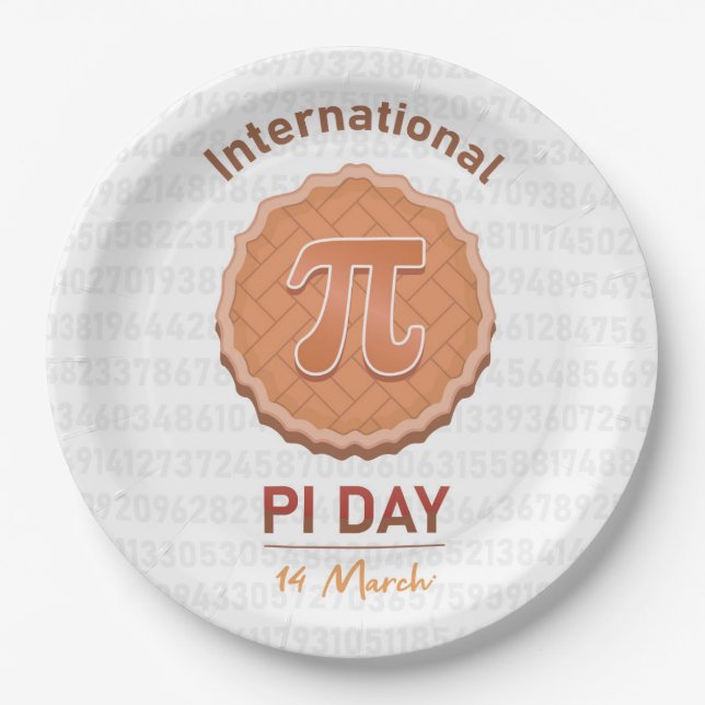 Plato De Papel Día Internacional De La Pi (Anverso)