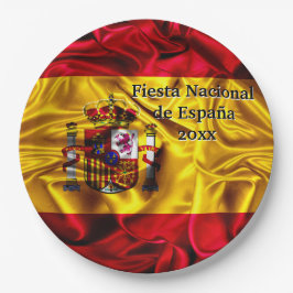 Plato De Papel Día Nacional Español, Día Hispano de España,