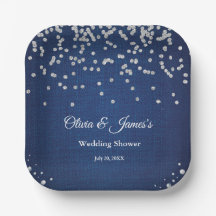 Diamantes de Mezclilla Azul Perlas Regalo de Boda 