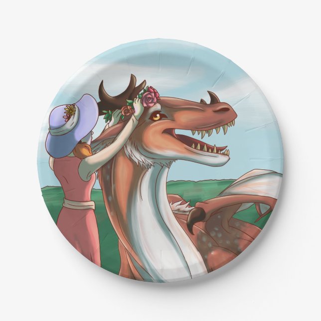 Plato De Papel Días pacíficos (Anverso)