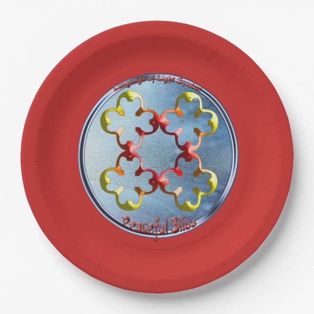 Plato De Papel Dibujando en el símbolo de las colisiones pacífica (Anverso)