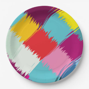 Plato De Papel Dibujar trazos de diseño abstracto