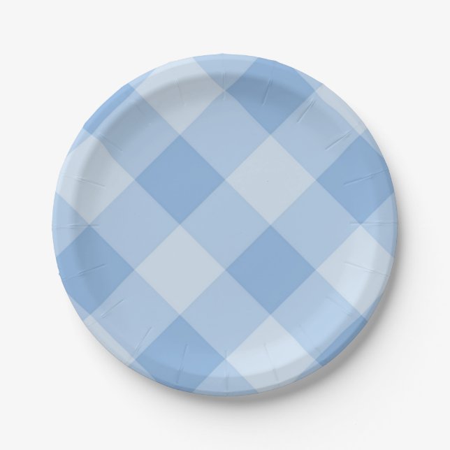 Plato De Papel Dibujo a cuadros (Anverso)