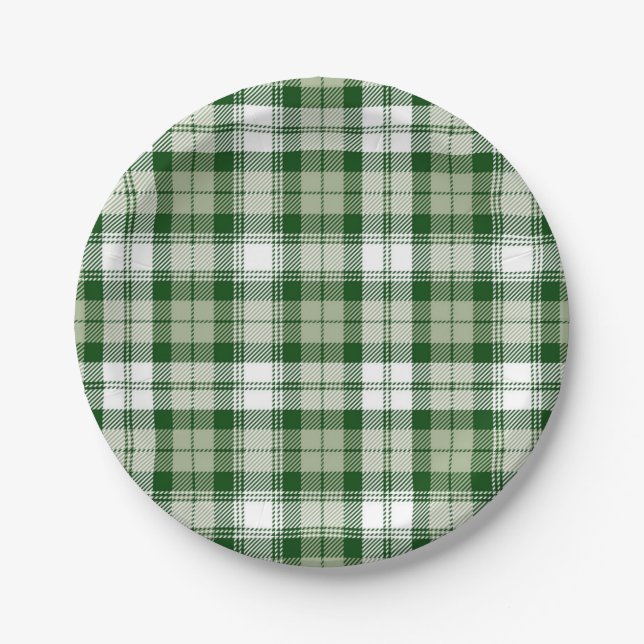 Plato De Papel Dibujo a cuadros (Anverso)