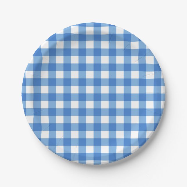 Plato De Papel Dibujo a cuadros (Anverso)