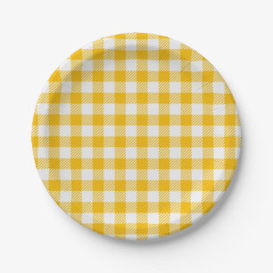 Plato De Papel Dibujo a cuadros