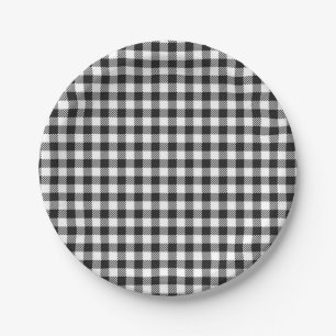 Plato De Papel Dibujo a cuadros