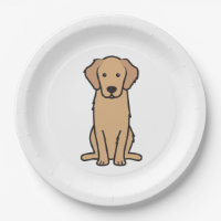 Dibujo animado del perro del golden retriever