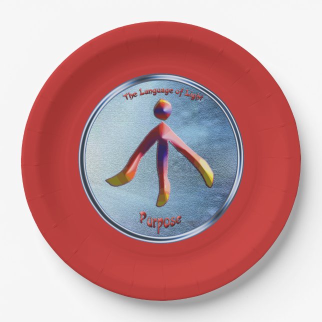 Plato De Papel Dibujo en el símbolo de la finalidad (Anverso)