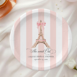 Plato De Papel Dijo que Oui Paris Bow Eiffel Tower BRIDAL SHOWER