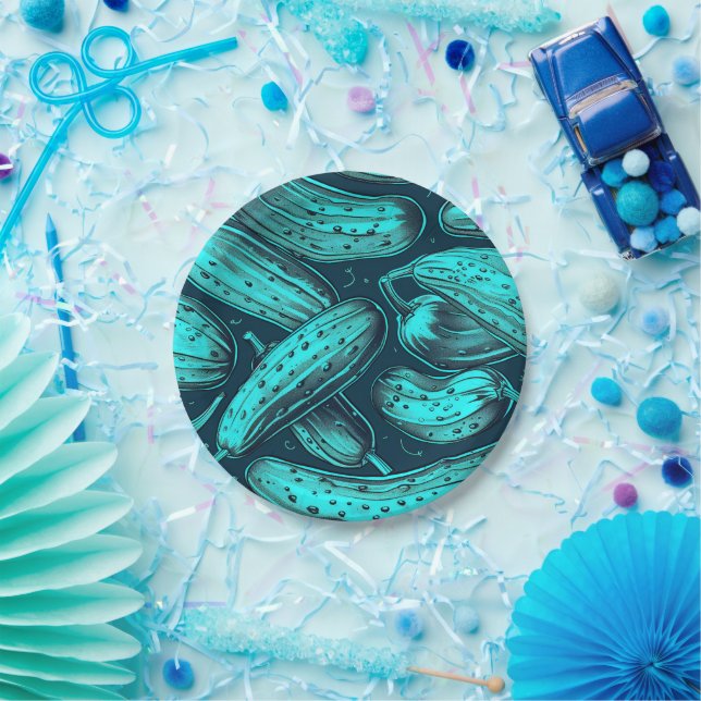 Plato De Papel Dill Pickle, (Fiesta)