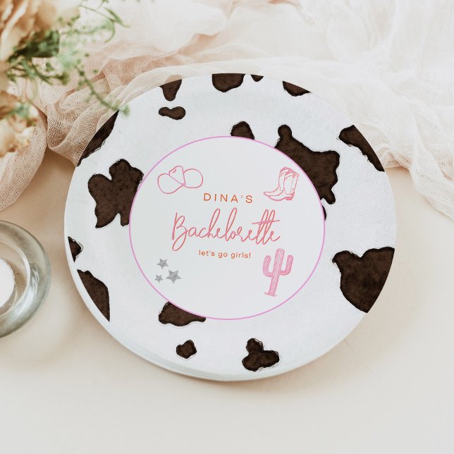 Plato De Papel DINA Space Cowgirl Desert Bachelorette Disco (Subido por el creador)